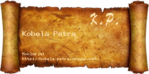 Kobela Petra névjegykártya
